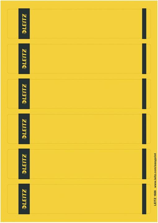 Actual product image Leitz File spine label, 39 x 192 mm, short, narrow, yellow suitable for standard and hard cardboard