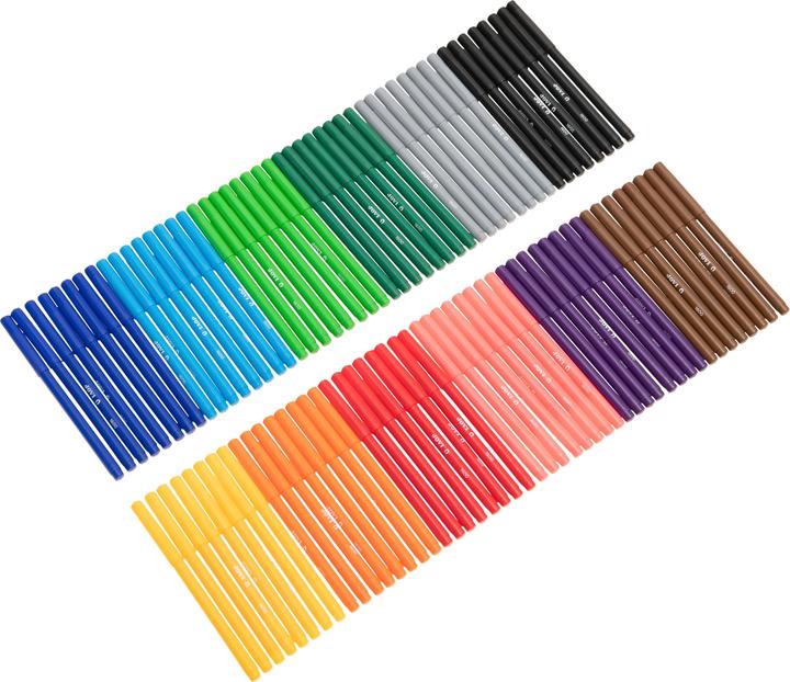 Image du produit Jovi Crayons-feutres fins en boîte ronde (Multicolore, 1 x)
