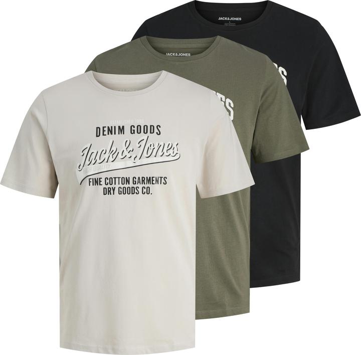 Immagine prodotto Jack & Jones Jjethan Tee Ss Crew Neck 3pk Mp Noos (XS)