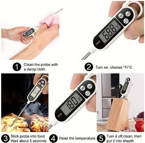 Produktbild PhoneLook Elektronischer Fleisch- und Lebensmittel Thermometer mit LCD-Anzeige