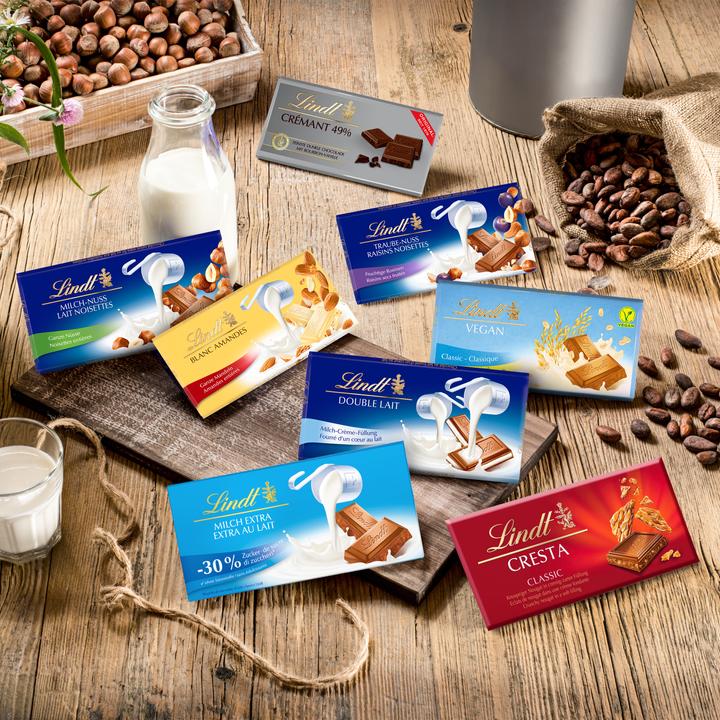 Image du produit Lindt Tablette de chocolat au lait Cresta (100 g)
