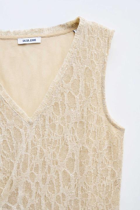 Actual product image Salsa Jeans Top Sparkling Knit Top (S)