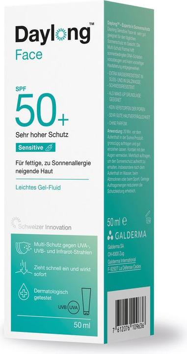 Produktbild Daylong Sensitive Face Gel-Creme (Sonnencreme Gesicht, SPF 50+, 50 ml, 76 g)