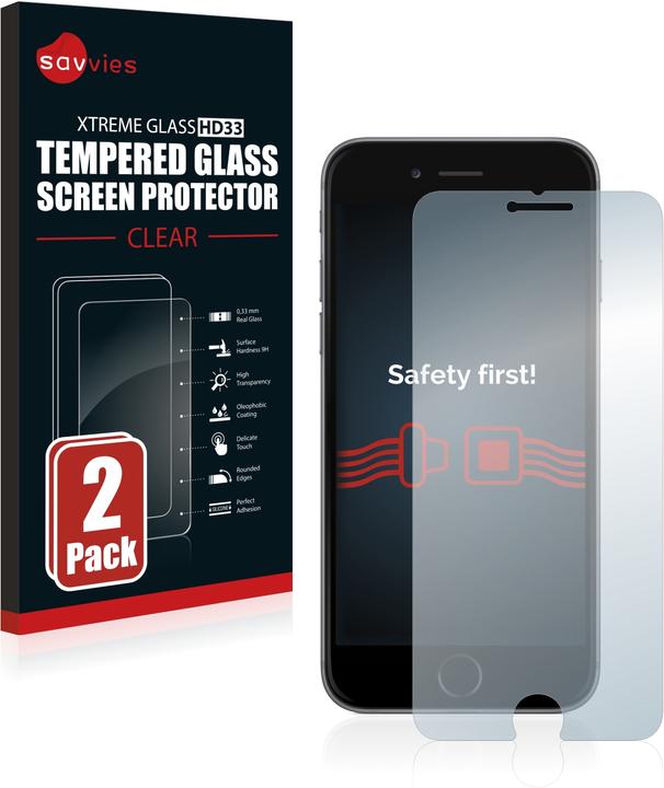 Produktbild Savvies Panzerglas Hartglas Displayschutz (2 Stück, Apple iPhone 6s)