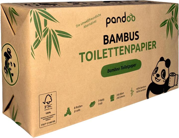 Actual product image Pandoo Toilet paper 3-ply 8 rolls (8 x)