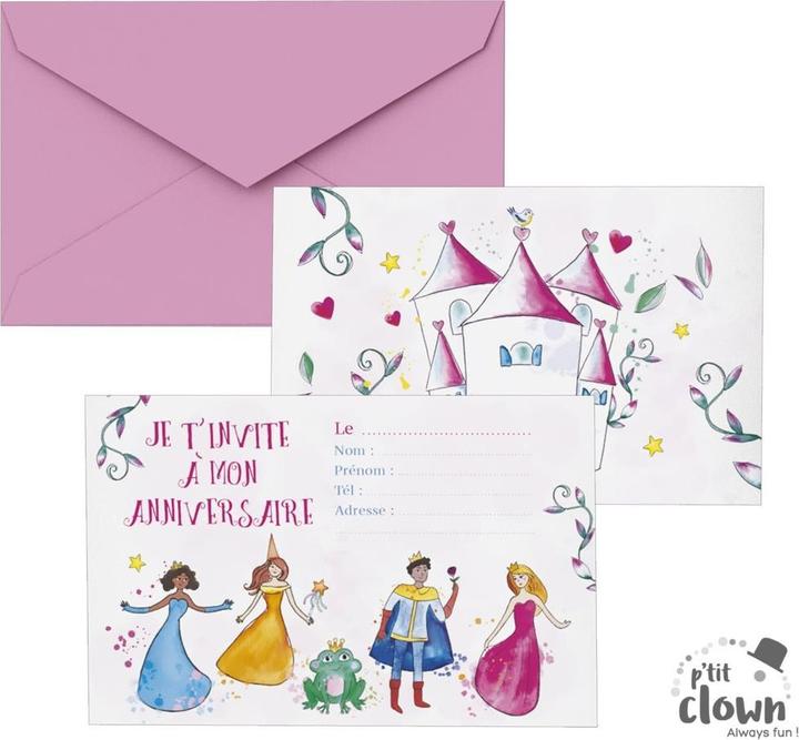 Actual product image P'tit Clown Disney Princesses invitation Live your Story (8 pcs.)