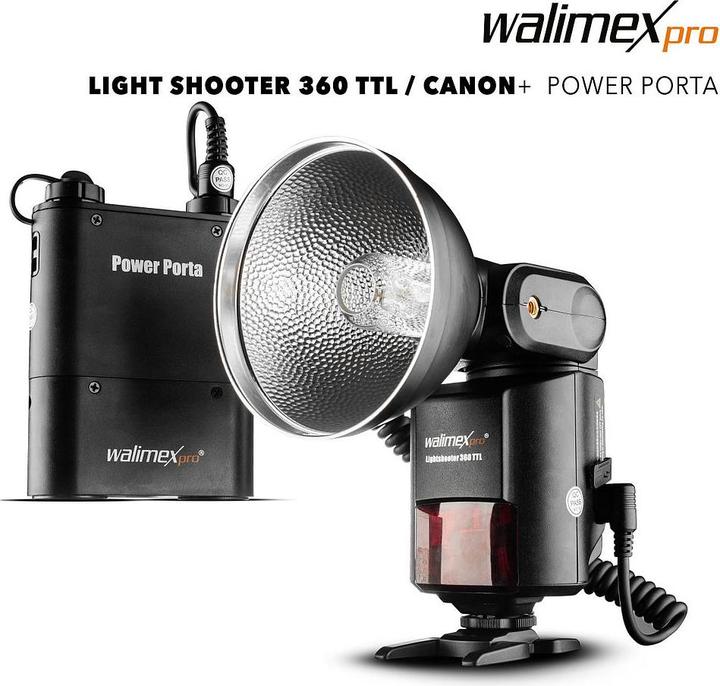 Image du produit Walimex Light Shooter 360 TTL Canon + Power Porta (Flash à monter, Canon)