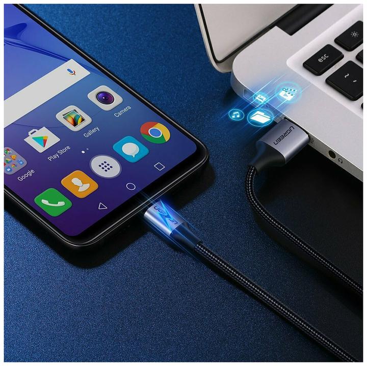 Produktbild Ugreen MicroUSB USB Nylon Aluminium (1 m, USB 2.0)