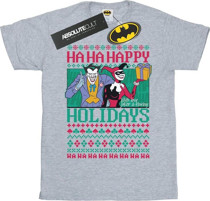 Joker And Harley Quinn Ha Ha Happy Holidays TShirt