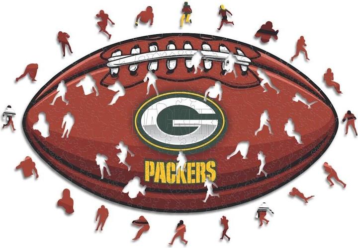 Iconic NFL - Green Bay Packers – Football mit Logo - Holz Puzzle Grösse S (150 Teile) (150 Teile)