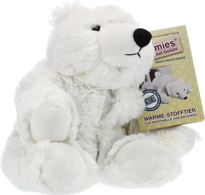 Produktbild Warmies Beddy Bear Wärme Stofftier Eisbär (30 cm)