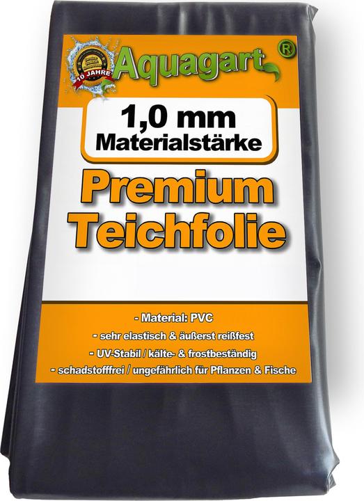 Image du produit Aquagart Teichfolie PVC 2m x 4m 1,0mm schwarz Folie für den Gartenteich