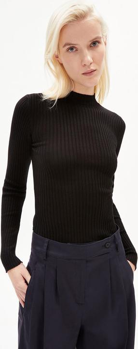 Produktbild Armedangels Alaania Pullover Stand-Up Collar Black (XS)