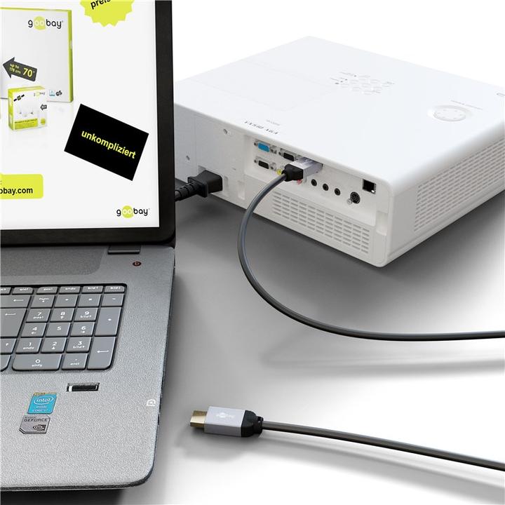 Actual product image Goobay DisplayPort — HDMI (Typ A) (1 m, DisplayPort, HDMI)