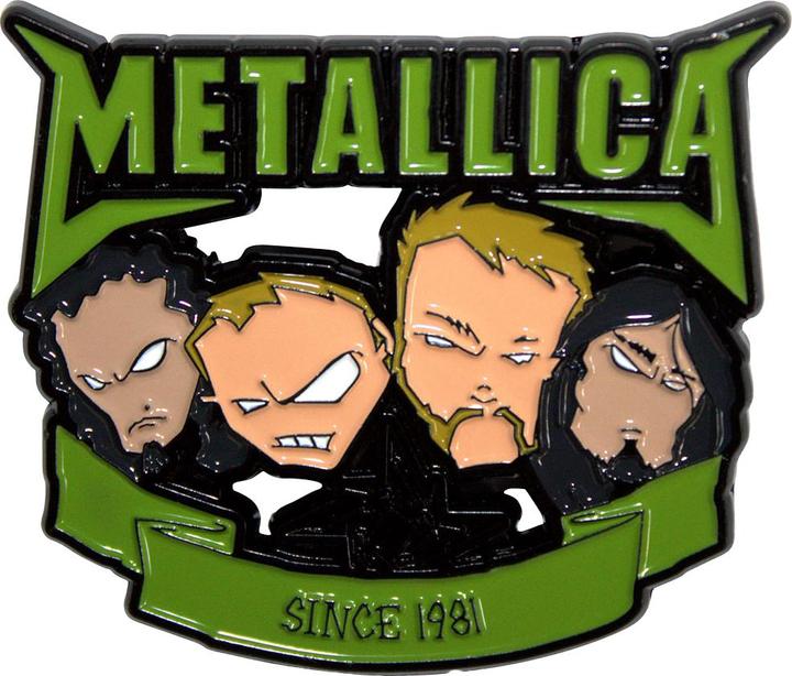 Metallica Abzeichen Since 1981 Heads ZinkLegierung Emaille