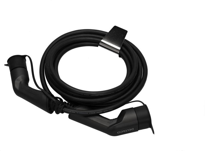 Actual product image Deltaco Cable holder, wall bracket stainless steel for EV charging cable
