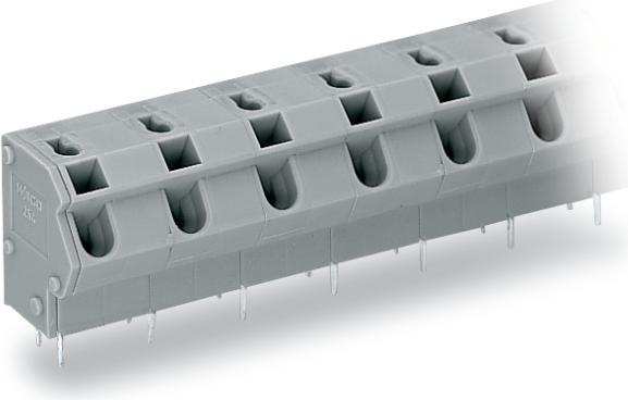 Wago 254-656 1-Leiter-Klemmenleiste fÃ¼r Leiterplatten 0,5-2,5 qmm grau