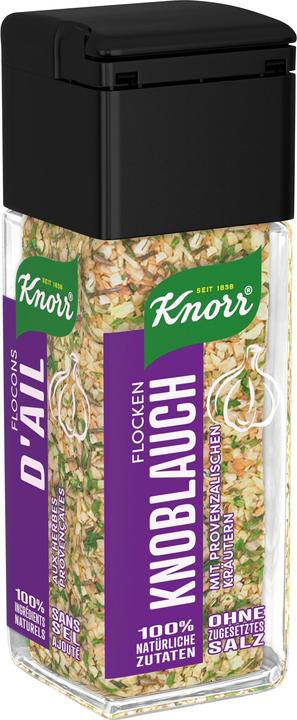 Produktbild Knorr 100% Natürlich Gewürzflocken Knoblauch, Würzmittel Streuer, Würzen ohne Salz und Zucker (51 g)