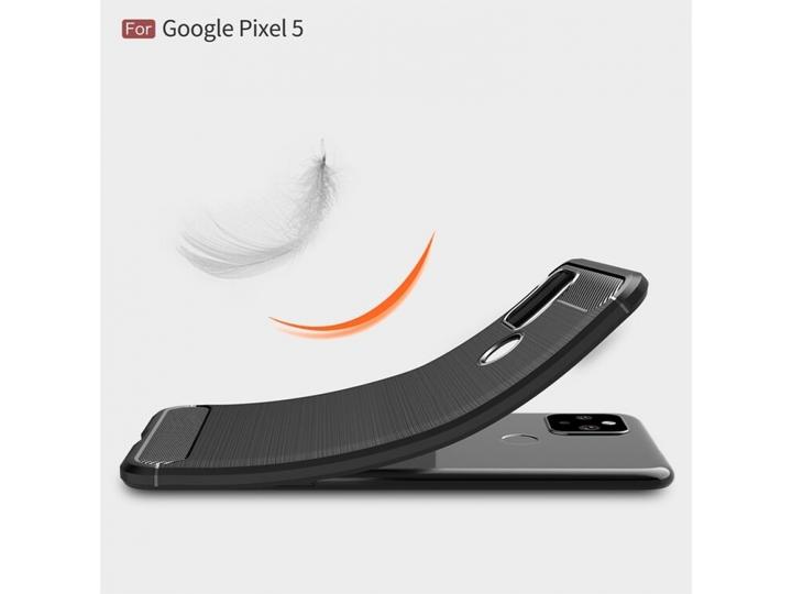 Produktbild Screenguard Google Pixel 5 Hülle Carbon Brushed Soft TPU (Google Pixel 5)