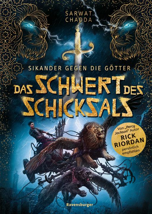 Actual product image Ravensburger Sikander gegen die Götter: Das Schwert des Schicksals (Rick Riordan Presents) (German, Leo Straw, Rick Riordan., Miriam Wasmus, Sarwat Chadda, 2022)
