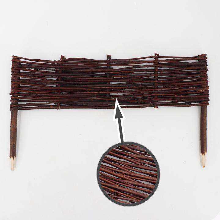 Immagine prodotto Aquagart 8 Beeteinfassungen aus Weide 20x100cm I Beetbegrenzung /Weidenzaun zur Beetumrandung Rasenkante (100 cm)