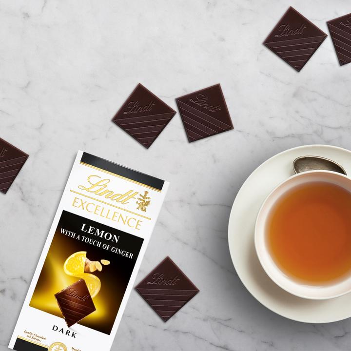 Image du produit Lindt Tablette de chocolat noir Excellence Citron & Gingembre (100 g)