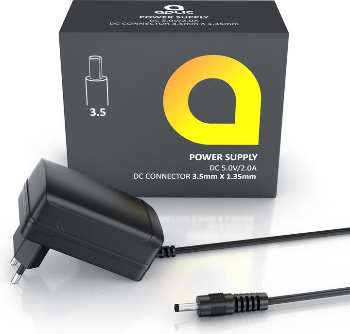 Immagine prodotto Aplic Adattatore di rete con spina cava DC 3,5 mm x 1,35 mm, adattatore di rete universale 2,0A 5V