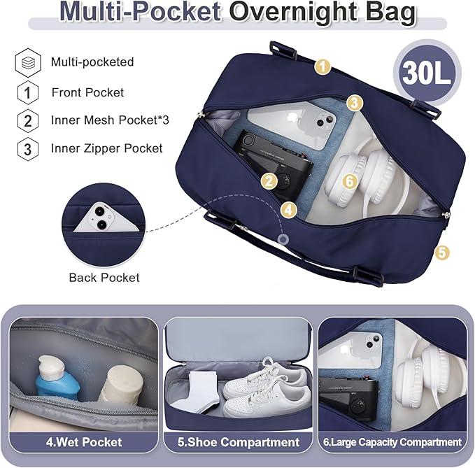 Produktbild Only-Bags.Store 3pcs Reisen mit einem grossen Carry-on Tasche, eine Sport-Tasche, und eine wasserdichte Gepäck