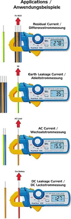 Actual product image Peaktech P 1635 Current clamp meter (CAT III 600V)