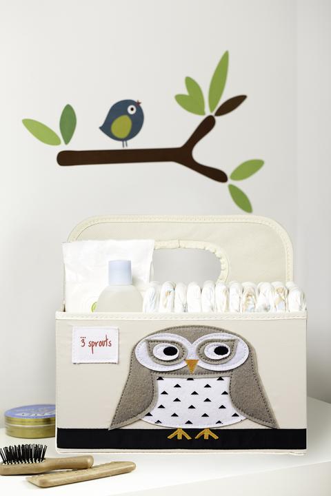 Actual product image 3 Sprouts Diaper Caddy - White Owl