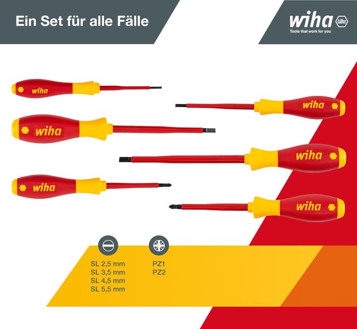 Produktbild Wiha SoftFinish (Schlitzschrauben, Pozidriv-Kreuzschlitz (PZ))