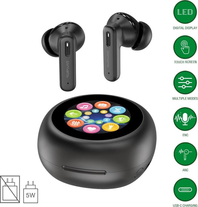 Actual product image 4smarts TWS Bluetooth headphones (ANC, 5 h, Wireless)