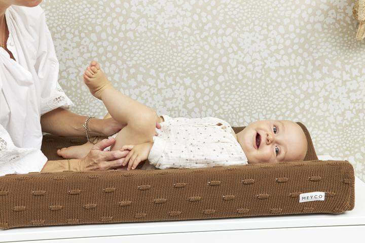 Actual product image Meyco Changing mat cover Knots - chocolate - 50x70cm (50 x 70 cm)