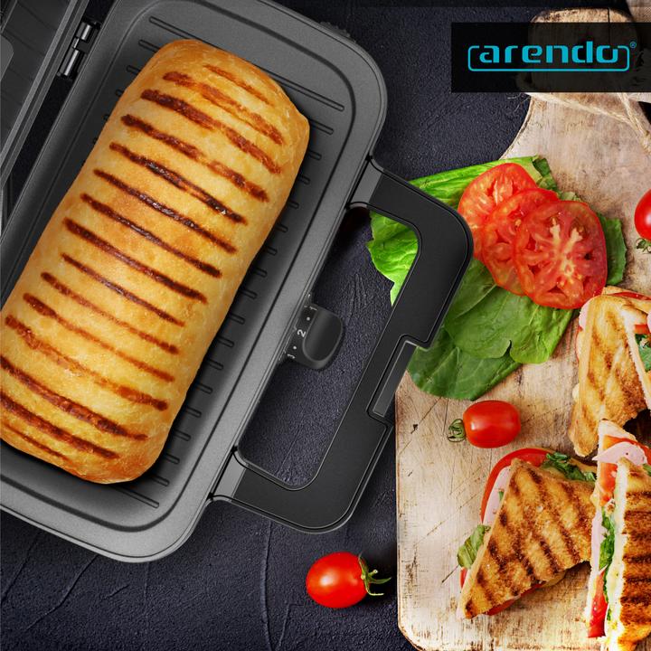 Image du produit Arendo Appareil à sandwichs Gaufrier Gril de contact avec plaques amovibles - avec revêtement antiadhésif