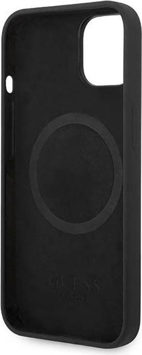 Produktbild Guess GUHMP14MSBPLK iPhone 14 Plus 6,7" czarny/black hard case Silicone Logo Plate MagSafe (Apple iPhone 14 Plus)