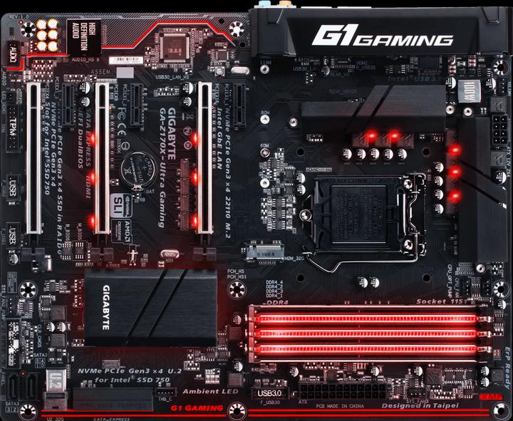Produktbild Gigabyte GA-Z170X-Ultra Gaming (LGA 1151, Intel Z170 Express, ATX)