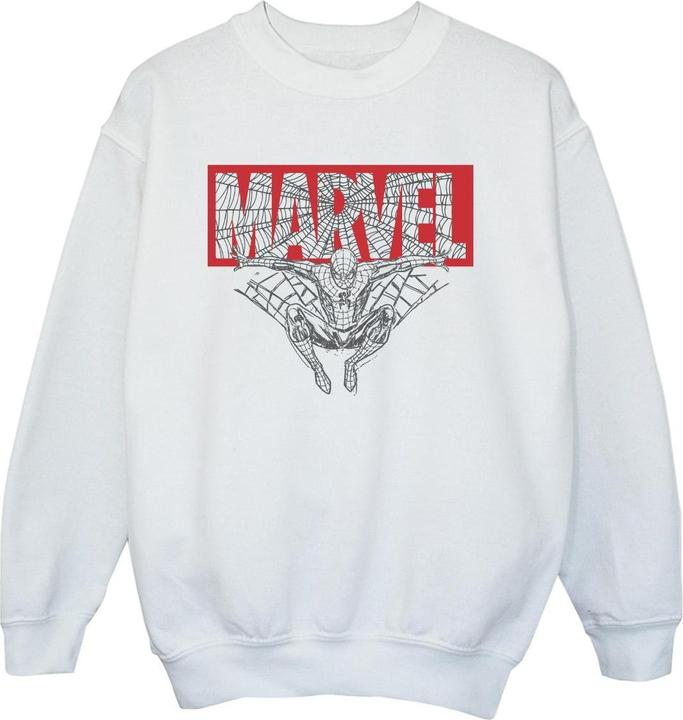Spider Man Logo Red Sweatshirt Jungen