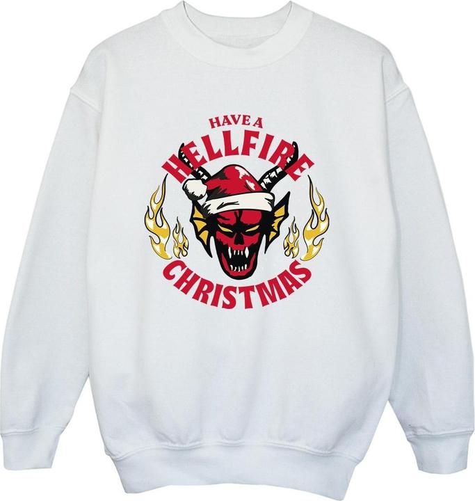 Netflix Stranger Things Hellfire Christmas Sweatshirt Jungen (140, 146)