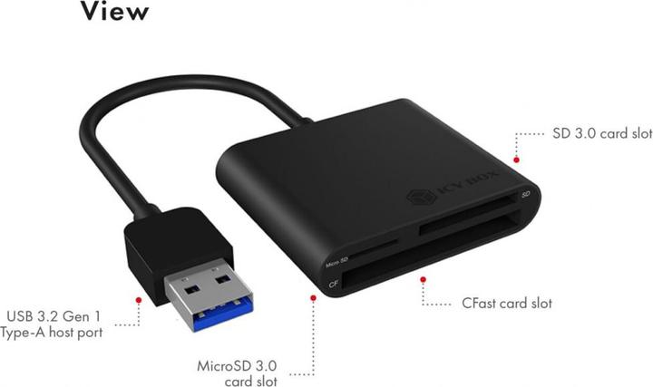 Produktbild Icy Box IB-CR301-U3, USB3.0 Multi-Kartenl. (USB 3.0)