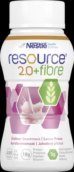 Resource 2.0+Fibre Drink Erdbeer (Erdbeere, 4 x)