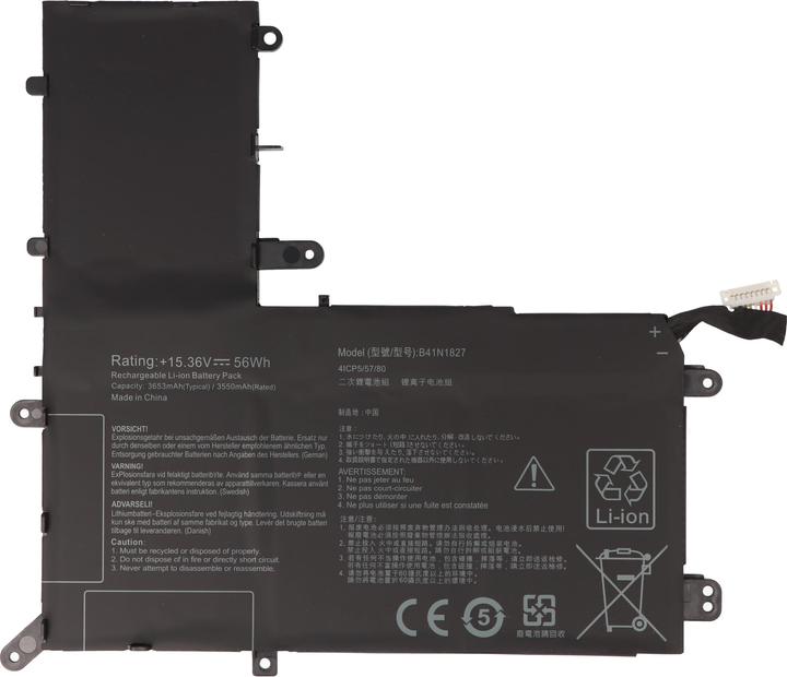 Actual product image AccuCell Akku passend für ASUS ZenBook Flip 15 UX562FA, Li-Polymer, 15,36V, 3650mAh, 56Wh (3650 mAh)