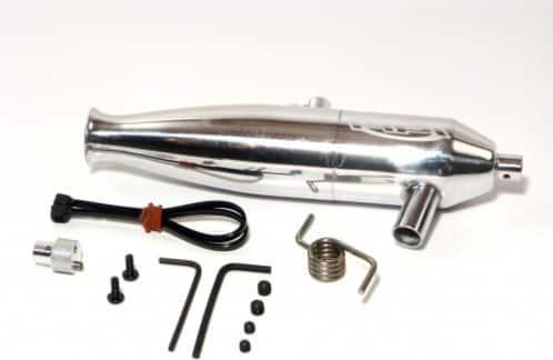 Actual product image HPI Reso pipe tuning aluminum polished (21+) Savage