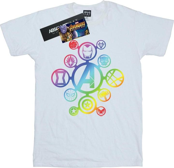 Avengers Infinity War Regenbogen Icons TShirt