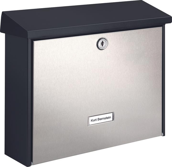 Produktbild Burg Wächter Briefkästen London 6867 black&steel