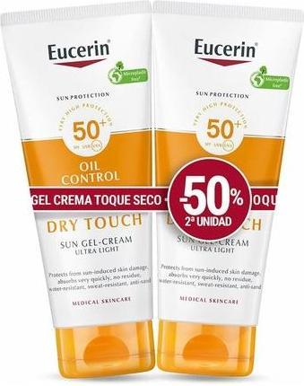 Immagine prodotto Eucerin Sensitive Protect Toque Seco Gel Cream SPF 50+ - Pack of 2 (Gel solare, SPF 50+)