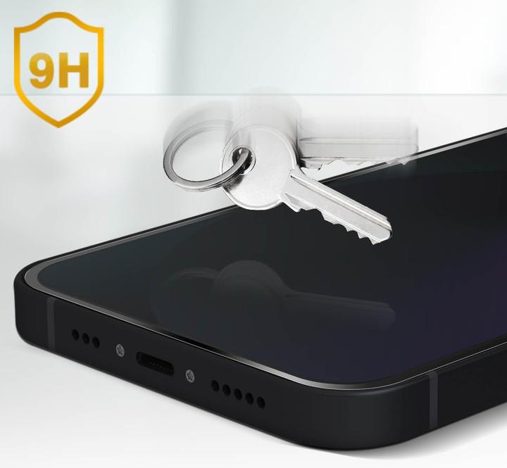 Actual product image Muvit Bulletproof glass, glass protection film, protective glass (1 Piece, Apple iPhone 13 Pro Max, Apple iPhone 14 Plus)