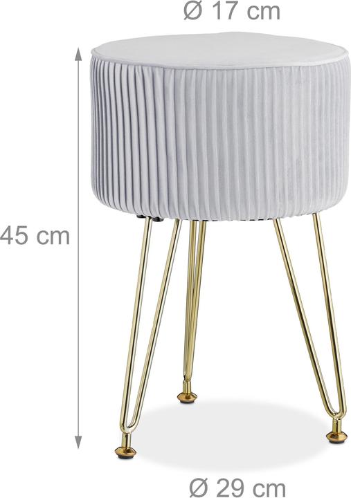Produktbild Relaxdays Samt-Hocker