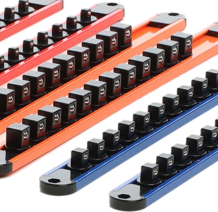 Actual product image XPOtool 6x 360° Rotating Socket Wrench Organiser made of ABS for 80 Box Spanners 1/2", 1/4", 3/8&q