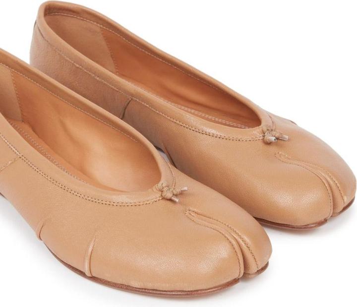 Actual product image Maison Martin Margiela Maison margiela tabi ballerina in camel color leather (36)
