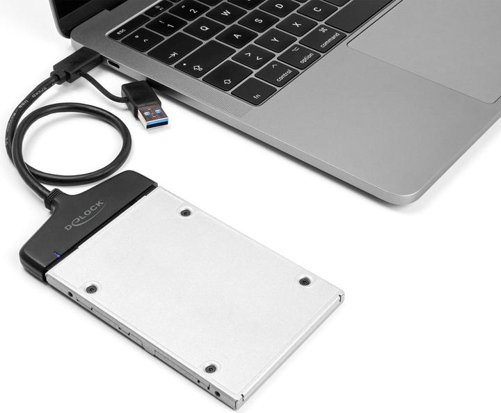 Produktbild Delock USB zu SATA 6 Gb/s Konverter mit USB Type-C™ oder USB Typ-A Anschluss